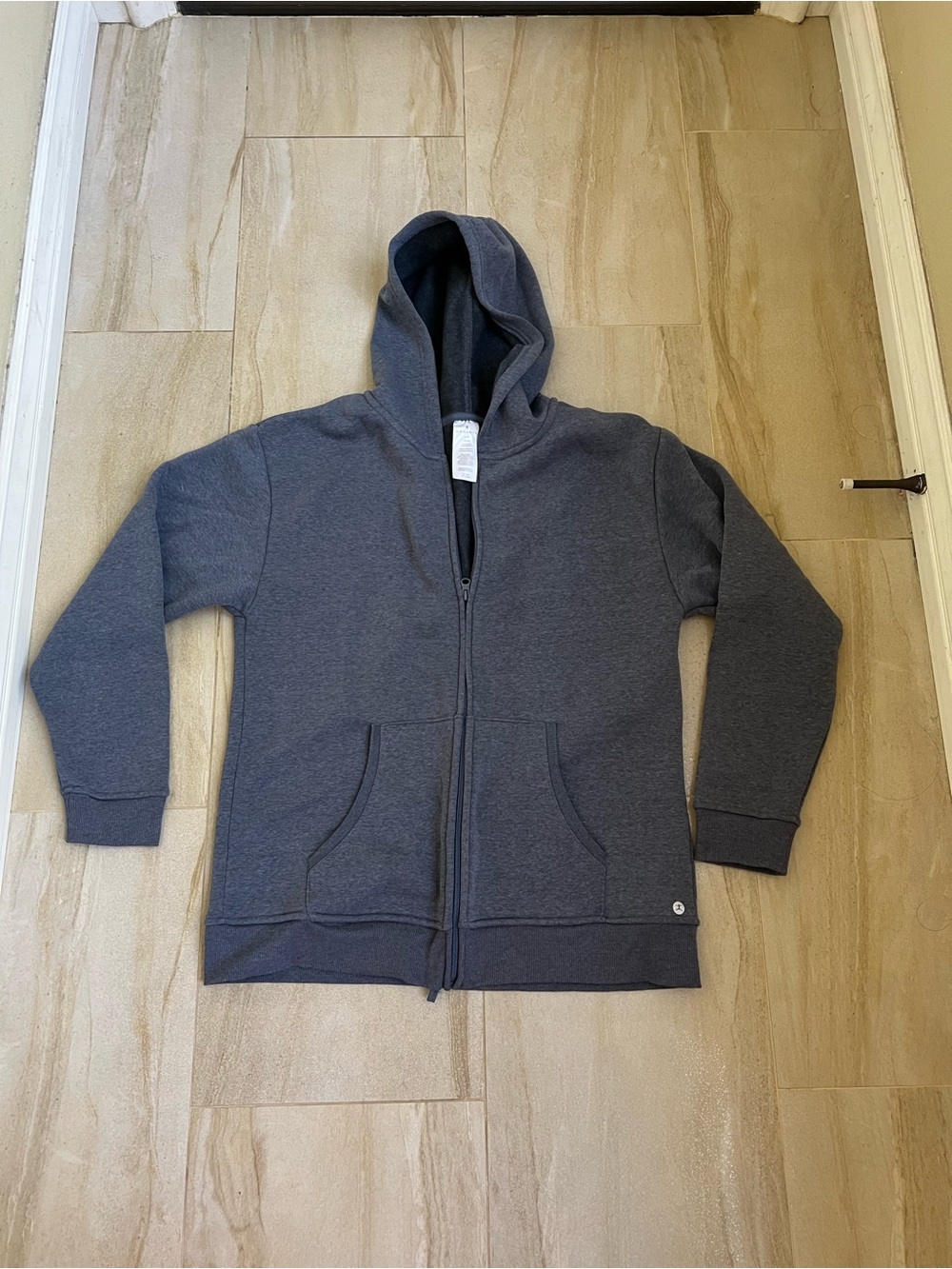 Danskin Heather Gray Zip-Up Performance Hoodie